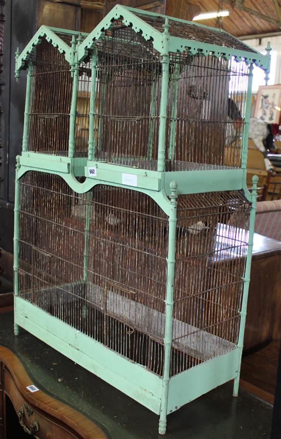 Painted birdcage